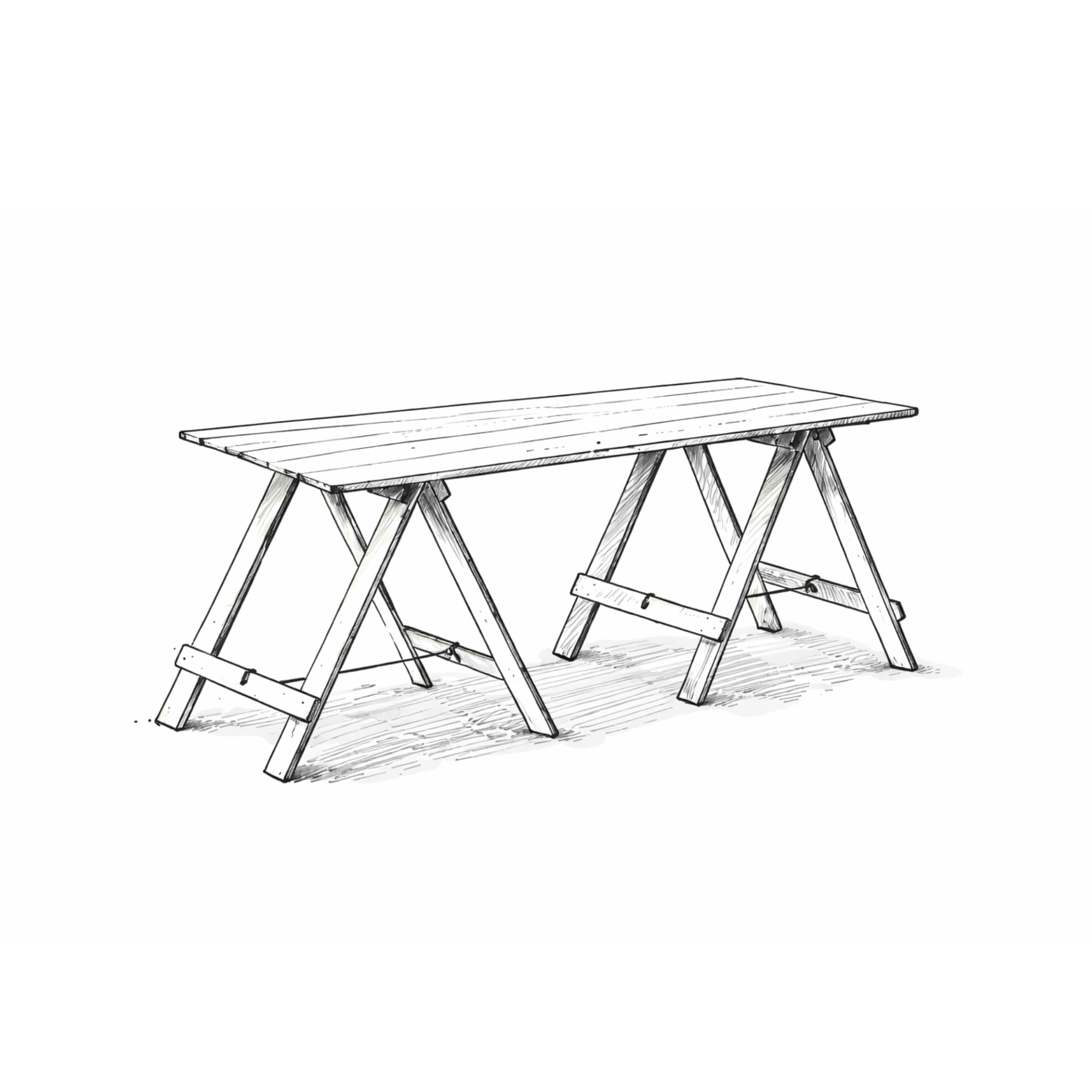 trestle tables - 2.4 walnut